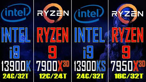 Intel I9 13900k Vs Ryzen 9 7900x3d Vs Intel I9 13900ks Vs Ryzen 9
