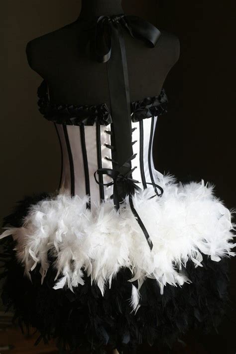 Fifi Dress Corset Costume Burlesque Black And White Great Gatsby Etsy
