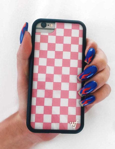 Pink Checkers Iphone 678 Plus Case Wildflower Cases