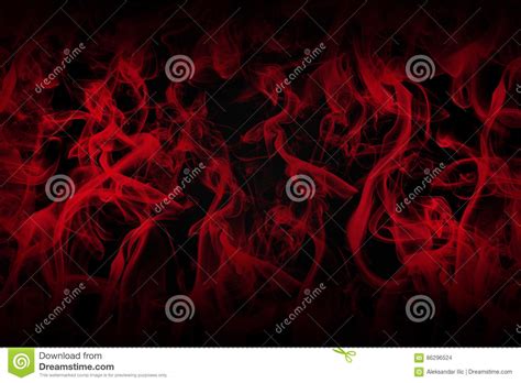 Love Concept Black Background Full Of Red Smoke 3d Illustration Stock