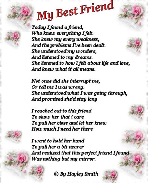 Printable Friendship Poems