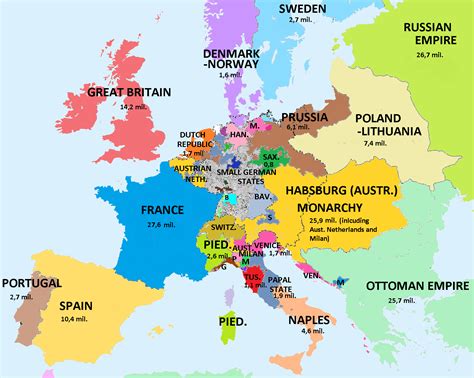 French Map Of Europe State Map