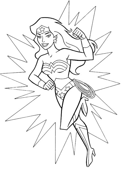 540 Top Coloring Pages Wonder Woman For Free Hot Coloring Pages