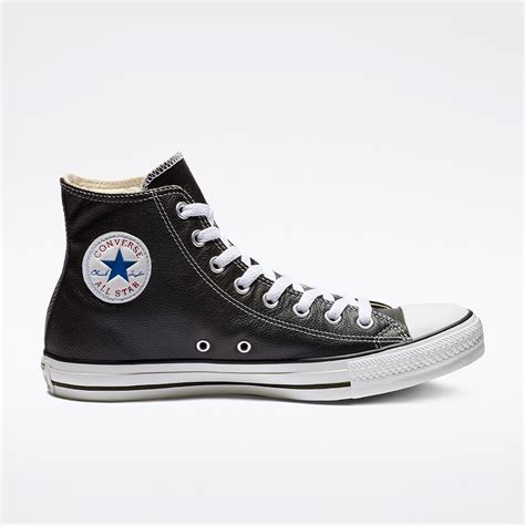 chuck taylor all star leather high top in black converse ca