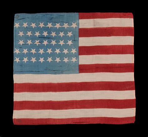 38 Star American Parade Flag Colorado Statehood 1876 89 Battle Flag