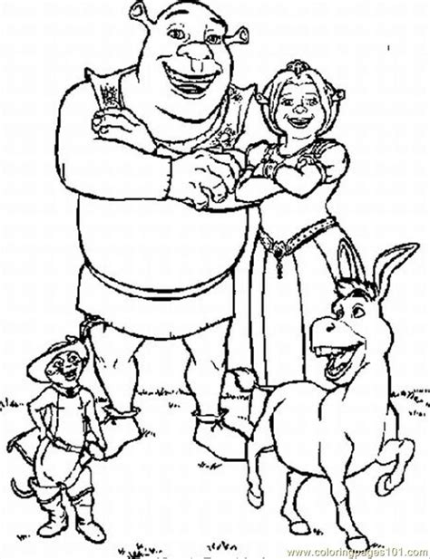 Shrek Dreamworks Animation Coloring Pages Free Disney Coloring Pages