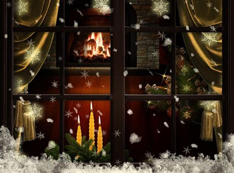 Christmas Fireplace Wallpaper Images