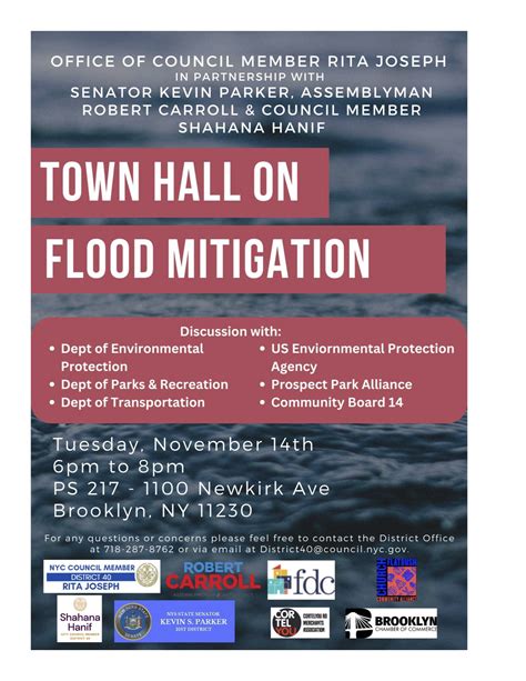 Brooklyn Community Board 14 Upcoming Public Town Hall On Flood Mitigation