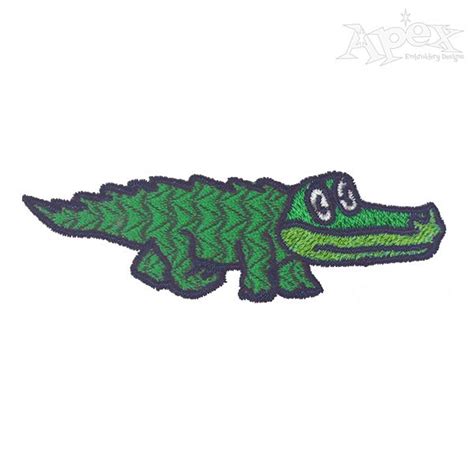 Alligator Crocodile Embroidery Design Animal Embroidery Designs