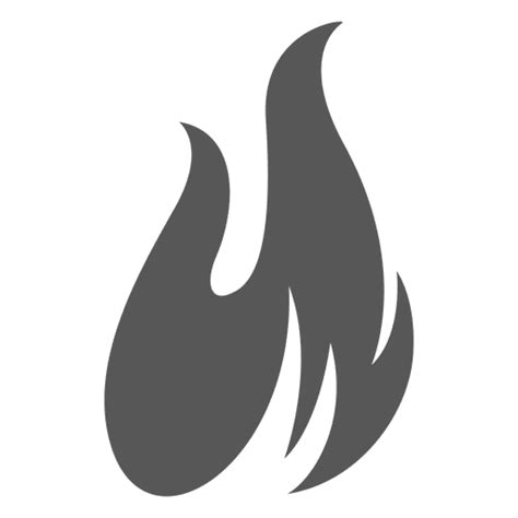 Fire flame silhouette icon - Transparent PNG & SVG vector file png image
