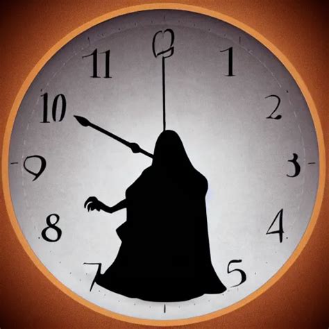 Grim Reaper Sitting On A Clock Profile Pic Stable Diffusion Openart
