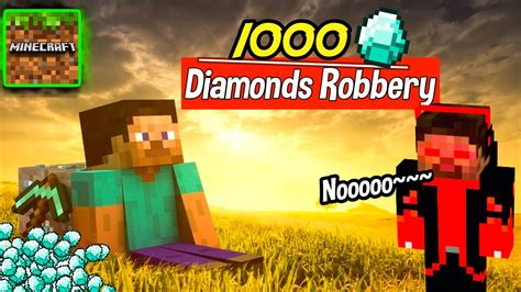 I Stole 1000 Diamonds On Minecraft Biggest Robbery Minecraft