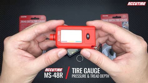 Accutire Ms 48r Tire Pressure Gauge And Tread Depth Gauge Psi Bar