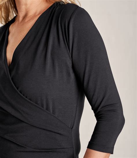 black womens fixed wrap top woolovers us