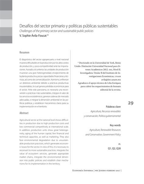 Pdf Desafíos Del Sector Primario Y Políticas Públicas Sustentables · 2017 01 17 · Editorial De