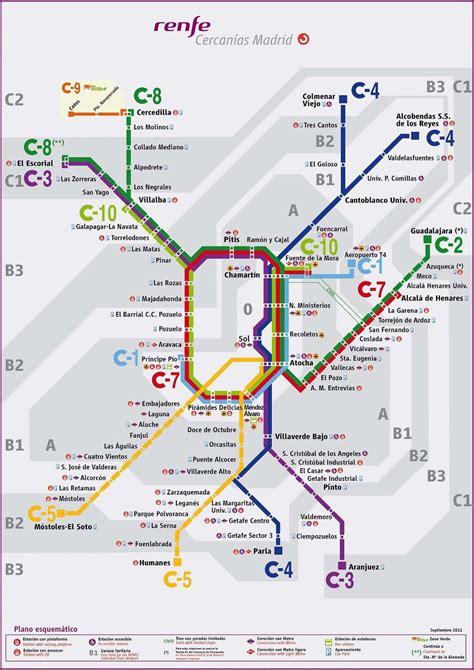 Madrid Mappa Del Treno Madrid Ferroviario Spagna