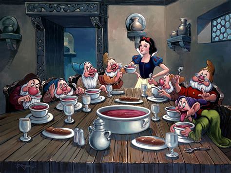 Snow White And The Seven Dwarfs Walt Disney Fine Art Rodel Gonzalez Si