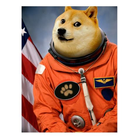 Astronaut Dog Doge Shibe Doge Memes Postcard