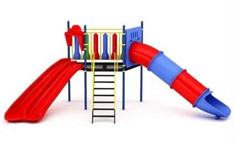 Plastic Straight And Roller Kids Playground Slides Age Group 2 Years