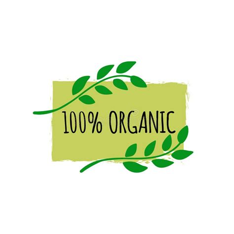 Organic Vegan Design Template Raw Healthy Food Badge Stock Vector