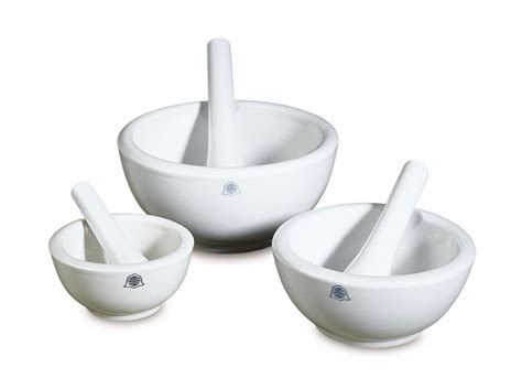 Porcelain Mortar And Pestle Complete Set Of 3 Sizes Free Shipping
