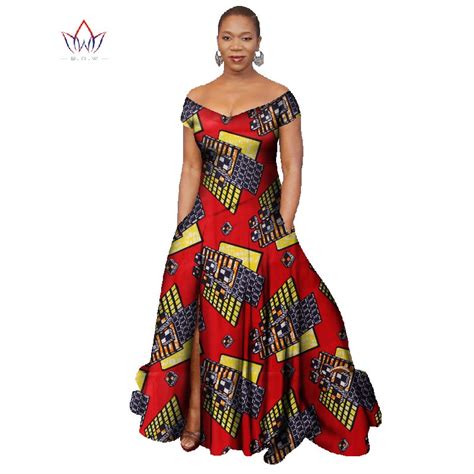2018 Long Dress Africa Bazin Riche Wax Print Dresses Plus Size Vetement Africain Pour Femme