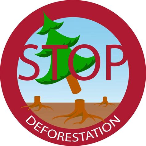 Stop Deforestation Logo Warning Icon 4394246 Vector Art At Vecteezy