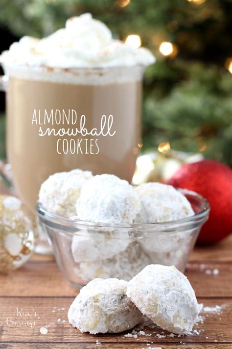 They are crispy and buttery on the outside, and soft on the inside. Almond Snowball Cookies - Kim's Cravings