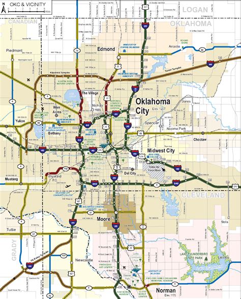Best Templates Oklahoma County Map With Cities