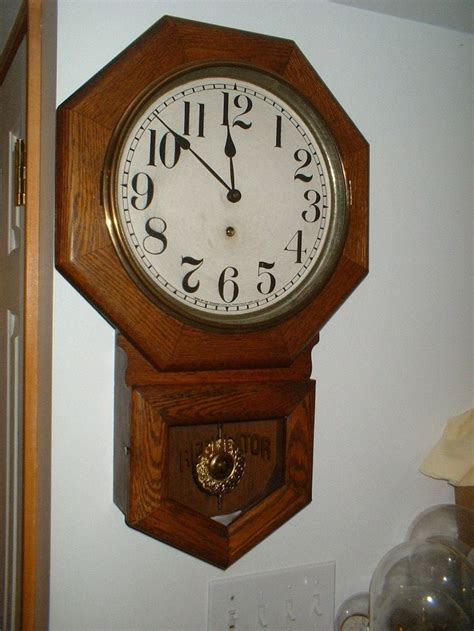 Antique Sessions Office Schoolhouse Wall Regulator Clock Etsy Clock