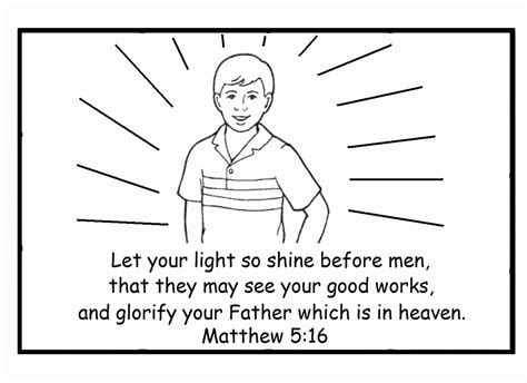 Let Your Light Shine Coloring Page Sketch Coloring Page