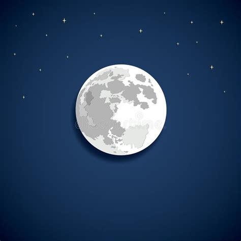 Full Moon And Star Stock Vector Illustration Of Design 38664165