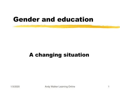 Ppt Gender And Education Powerpoint Presentation Free Download Id