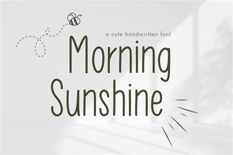Morning Sunshine Font By Chiraadesign · Creative Fabrica