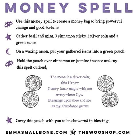 Emmasmallbone Posted To Instagram A Money Spell For Powerful Change