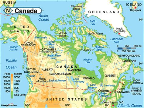 Canada Physical Map By From Worlds Largest Map Store