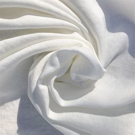 Fine White Belgian Linen Provincial Fabric House