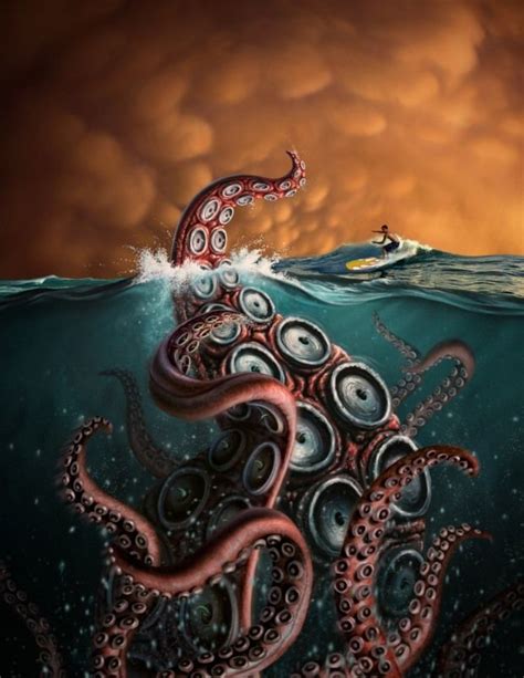 Curve the smoke to the right so that it appears to be blowing in the subscribe to the easydrawingtutorials youtube channel for a new tutorial every sunday. Animal Illustrations by Jerry LoFaro | Art, Octopus art, Kraken
