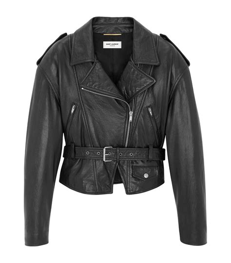 Saint Laurent Leather Biker Jacket Harrods Us