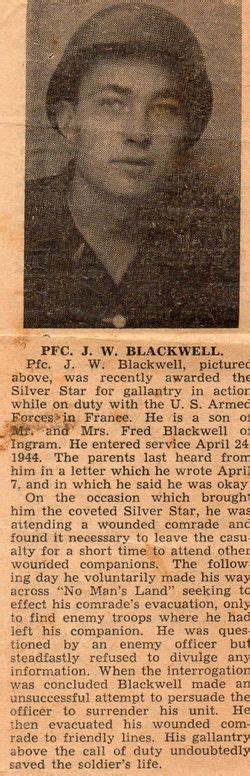 John W Blackwell Find A Grave Memorial