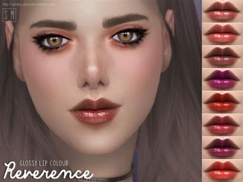The Sims Resource Reverence Glossy Lip Colour By Screaming Mustard
