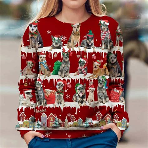 Australian Cattle Dog Snow Christmas Ugly Sweater