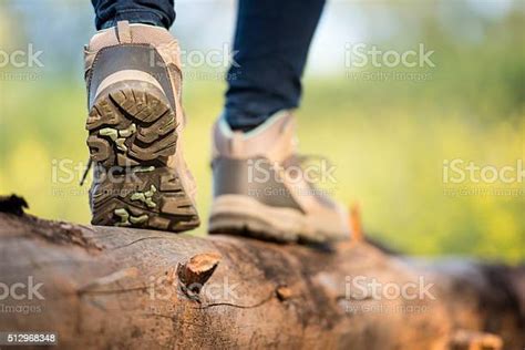 Close Up Feet Of A Female Hiker Stock Photo Download Image Now