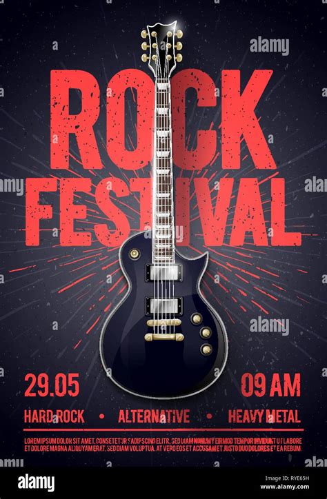 Ilustración Vectorial Rock Festival Fiesta Concierto Flyer O Poster