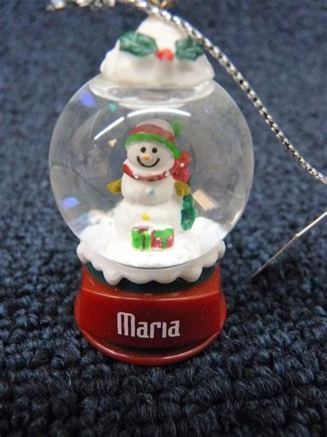 Cute Ganz Personalized Name Snowman Snow Globe Ornament K Thru P Ebay
