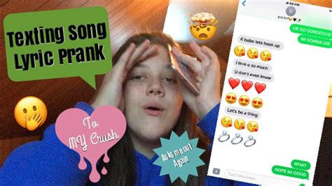 Texting Lyric Prank To My Crushasks Me Out Again Youtube