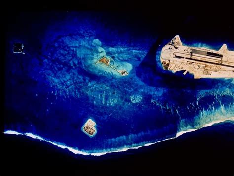 Johnston Atoll From The Iss National Wildlife Refuge Johnston Atoll