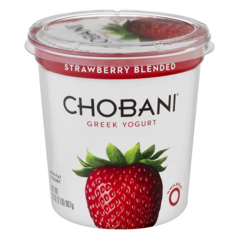 Chobani Greek Yogurt Strawberry Blended 32oz Tub Garden Grocer