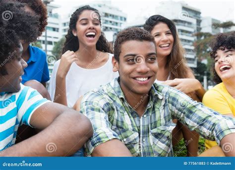 Multiethnic Group Of Young Adults Outdoor In The City Stock Image