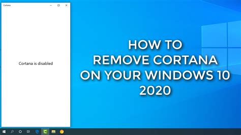 How To Remove Cortana On Windows 10 Guide 2020 Youtube